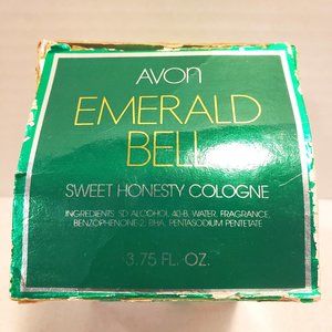 1978 AVON EMERALD BELL SWEET HONESTY COLOGNE 3.75 FL. OZ. - EMPTY - TRUE VINTAGE